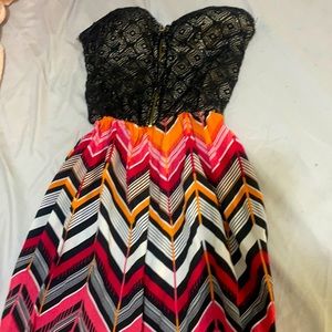 Strapless romper, silky material